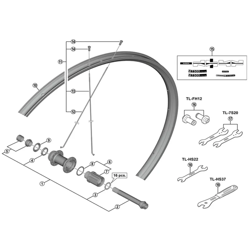 Shimano WH-M778 bearing set 5/32 - 34 piece-1