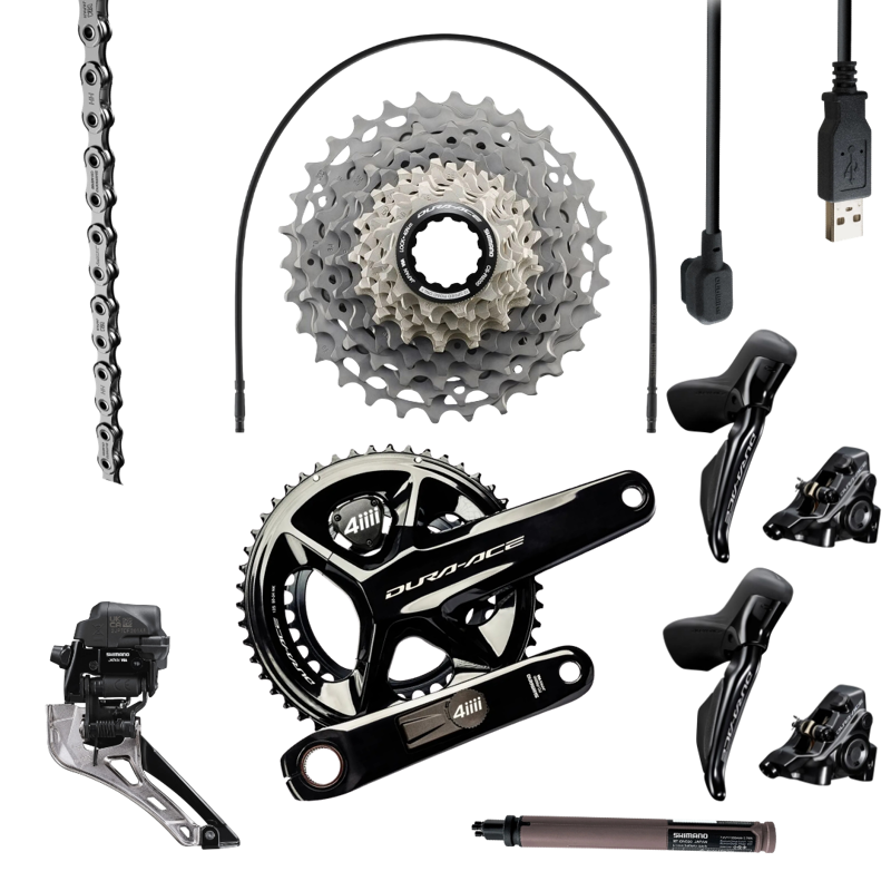 Balfes Bikes Balfe's Bikes Shimano Dura Ace 9200 Di2 12 Speed Disc Brake Groupset with 4iiii Precision 3+ PRO Dual-Sided Power Meter | Free postage over £30, £10 off first order, price match & 0% finance.