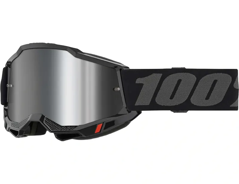 100% ACCURI 2 Goggles - Black / Silver Mirror Lens
