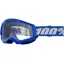 100% Strata 2 Clear Lens Goggles in Blue