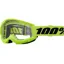100% Strata 2 Clear Lens Goggles in Neon Yellow