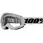 100% Strata 2 Clear Lens Goggles in White