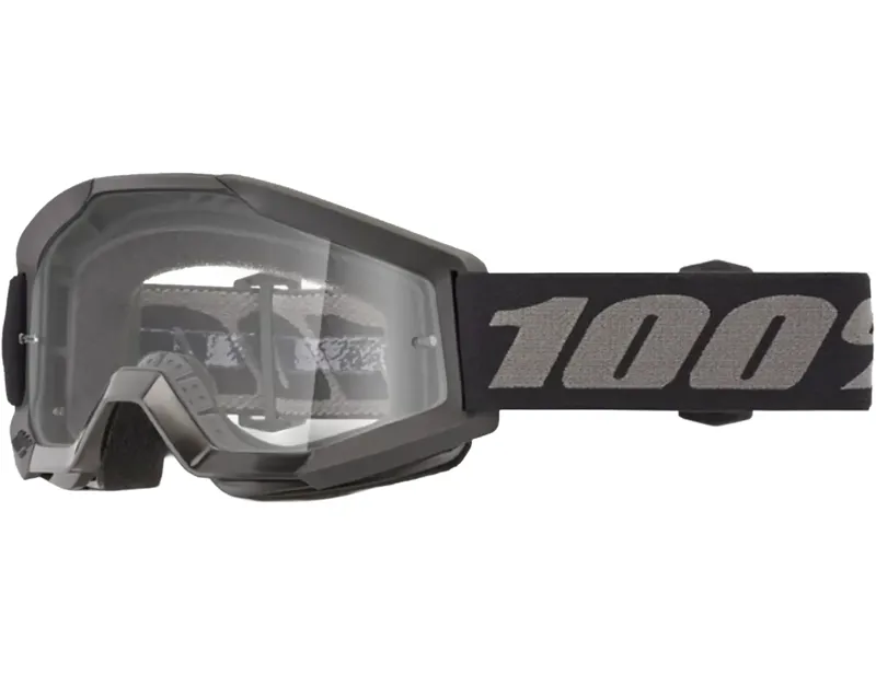 100% Strata Mini Goggles in Black / Clear