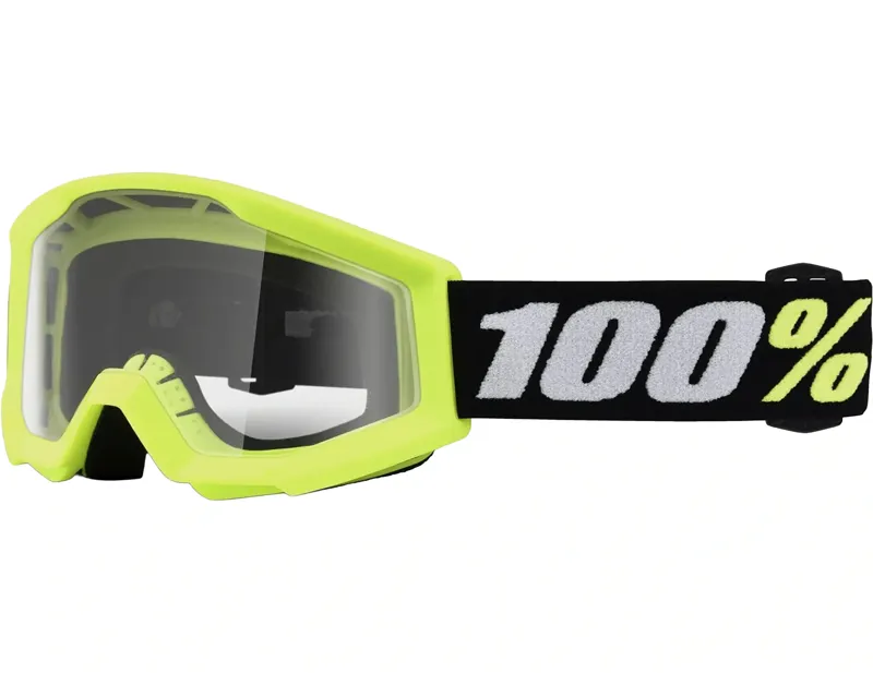 100% Strata Mini Goggles in Yellow / Clear