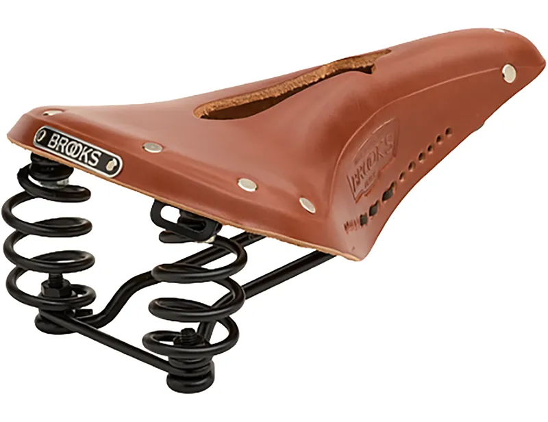 Brooks Flyer Carved Leather Saddle in Honey