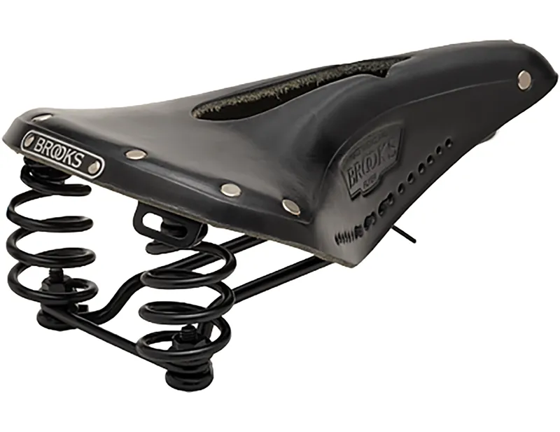 Brooks Flyer Carved Leather Saddle in Black