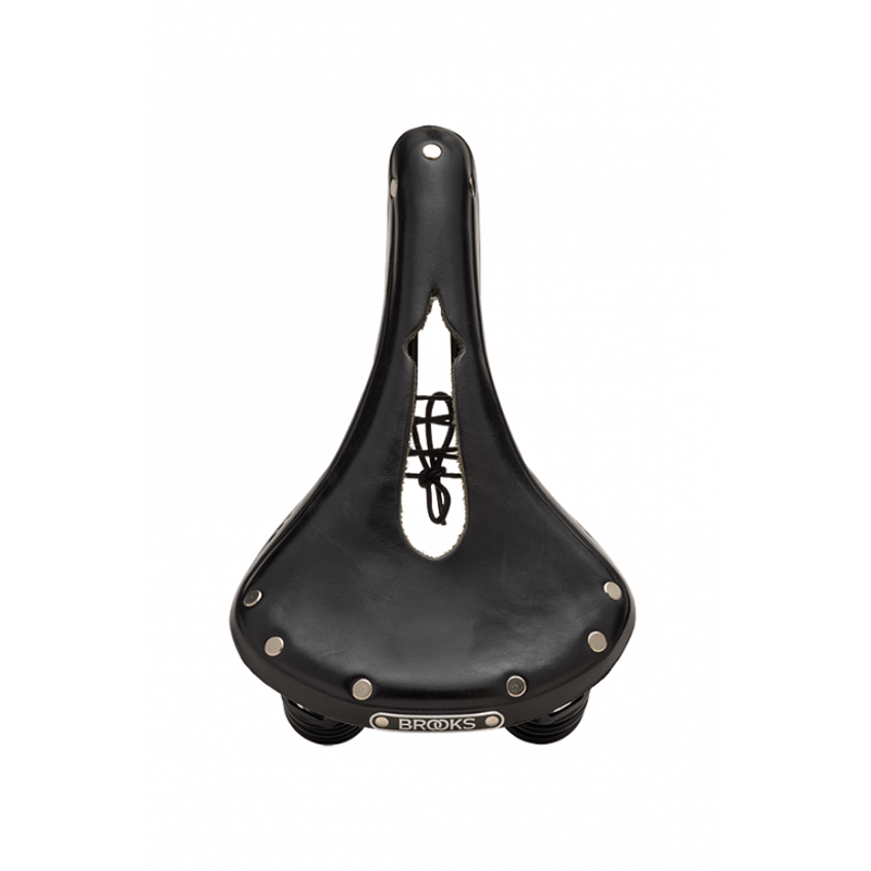 Brooks Flyer Carved Leather Saddle in Black-1