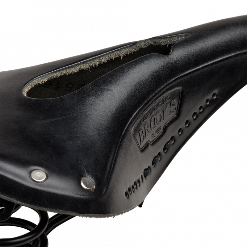 Brooks Flyer Carved Leather Saddle in Black-3