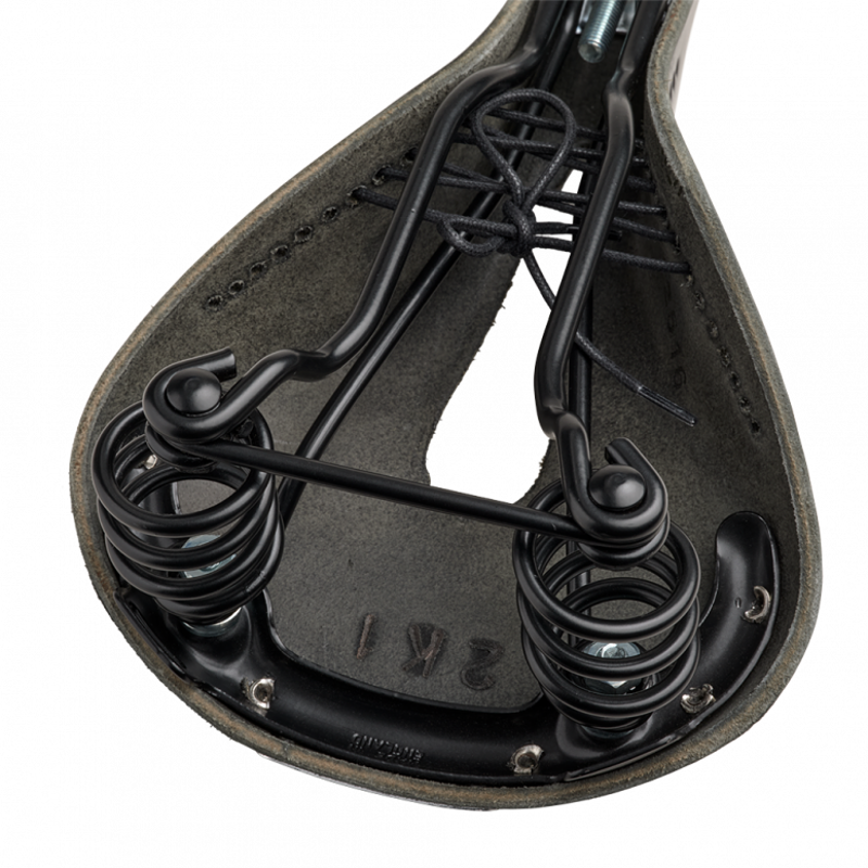 Brooks Flyer Carved Leather Saddle in Black-4
