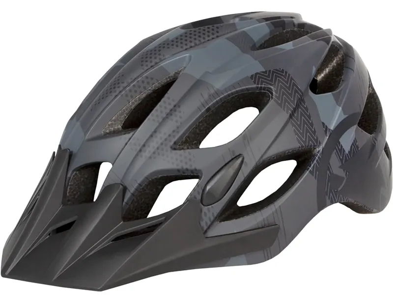 Endura Hummvee Youth Cycling Helmet In Grey Camo Onesize 51-56cm
