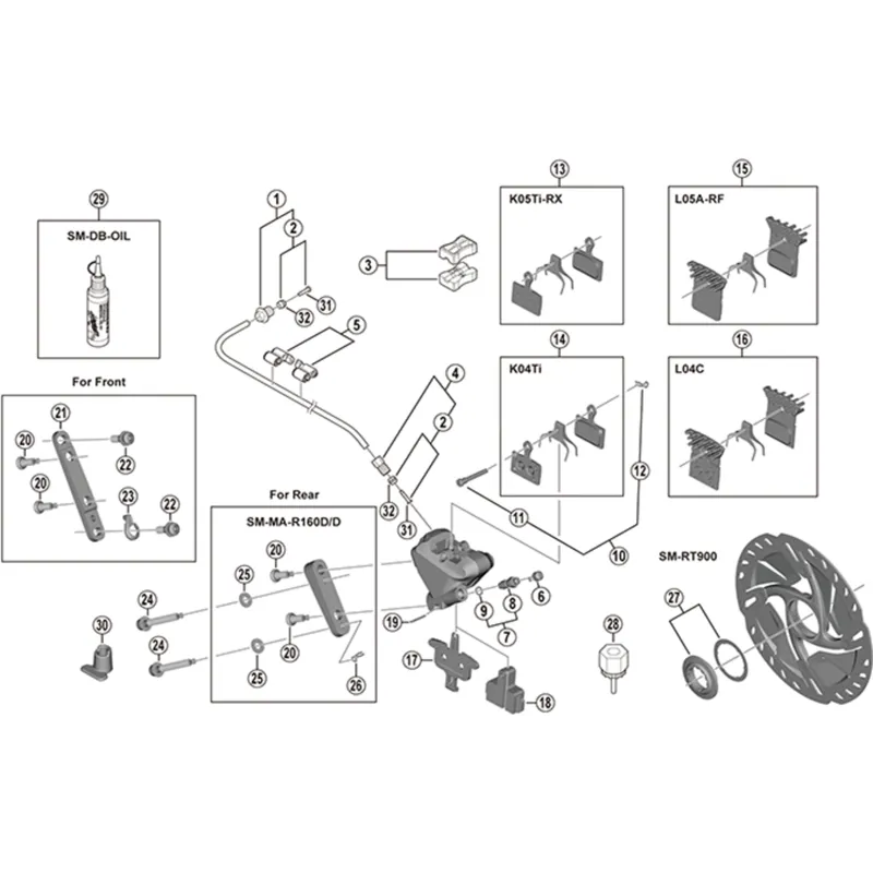 Shimano SM-RT900 lock ring and washer-1