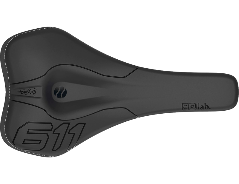 SQlab 611 Ergowave S-Tube Saddle in Black-3