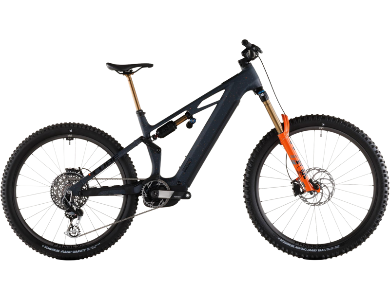 Cube Stereo Hybrid one77 HPC SLT 800 Full Suspension Electric Mountain Bike 2026 in Galaxy/Orange