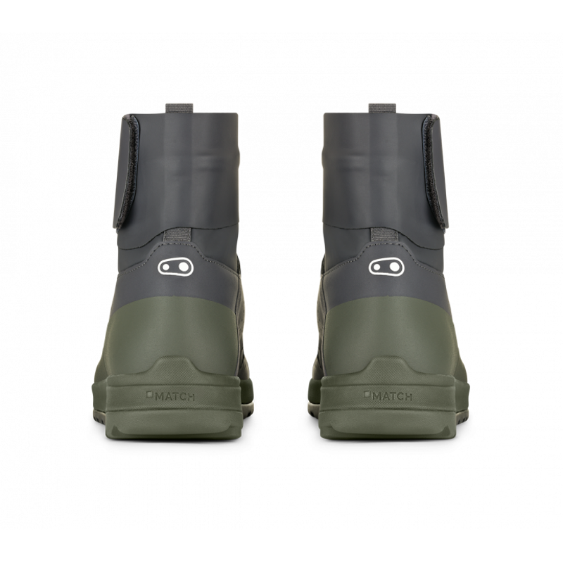 Crankbrothers Stamp Trail Speed Lace Seal Flat MTB Shoes in Dark Grey/Forest-6