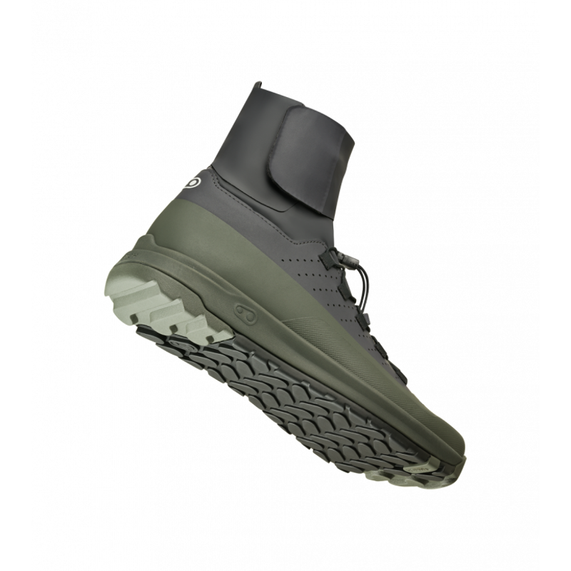 Crankbrothers Stamp Trail Speed Lace Seal Flat MTB Shoes in Dark Grey/Forest-4