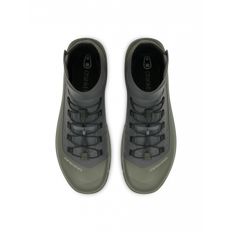 Crankbrothers Mallet Trail Speed Lace Seal SPD Shoes in Dark Grey/Forest-2