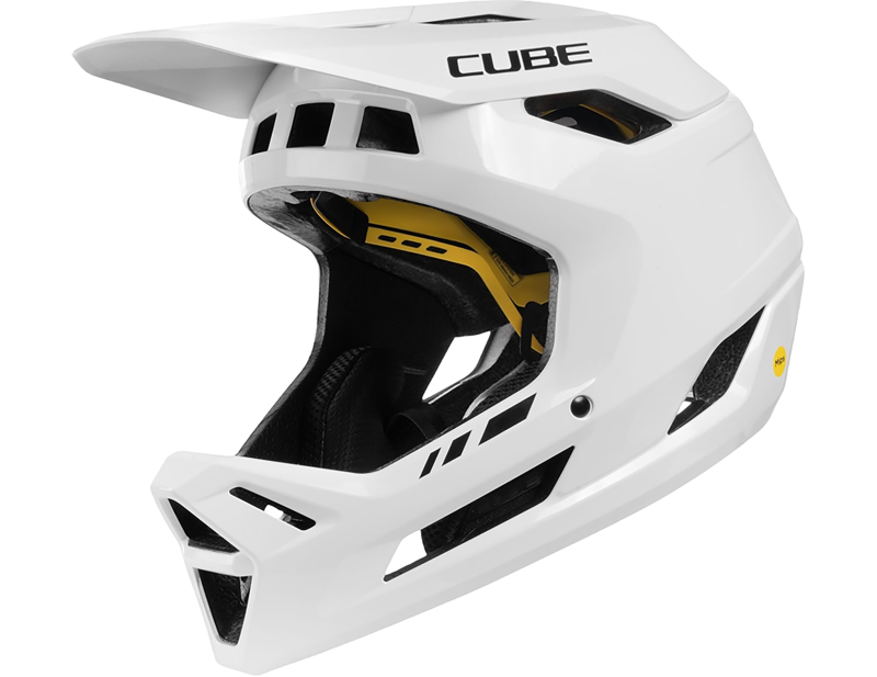 Cube Descender Full Face MIPS Helmet in X Actionteam White