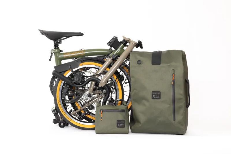 Brompton x Bear Grylls C Line Explore Special Edition Folding Bike 2023 in Moss Green Mushroom Grey-7