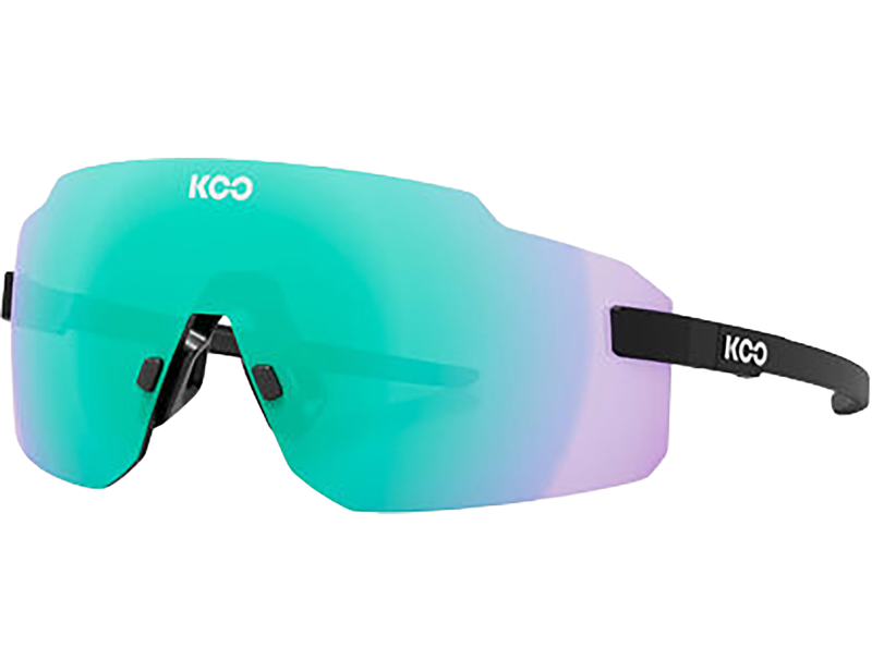 Koo Supernova Sunglasses in Black Matt/Green Mirror