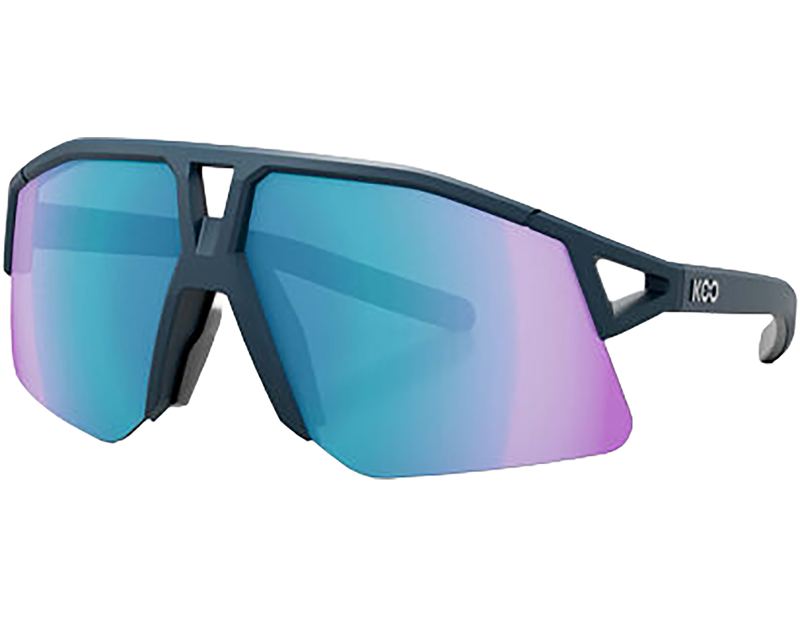 Koo Hype Sunglasses in Dark Blue Matt/Turquoise Mirror