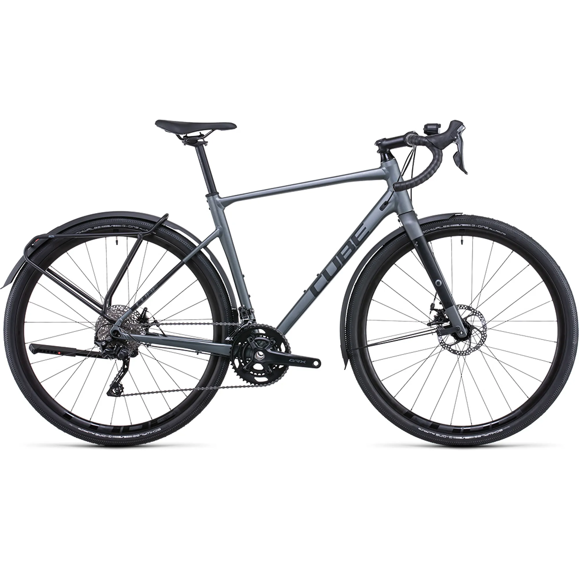 Cube Nuroad Pro FE Gravel Commuting Bike 2022 in Grey Black