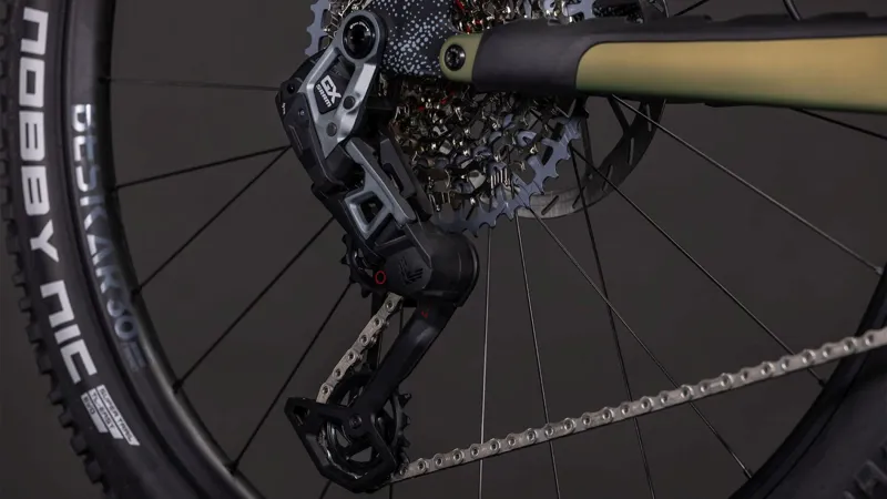 Cube AMS Hybrid one44 c:68x Tm 400x Electric Full Suspension Mountain Bike 2026 in Reedgreen/Matrix-5