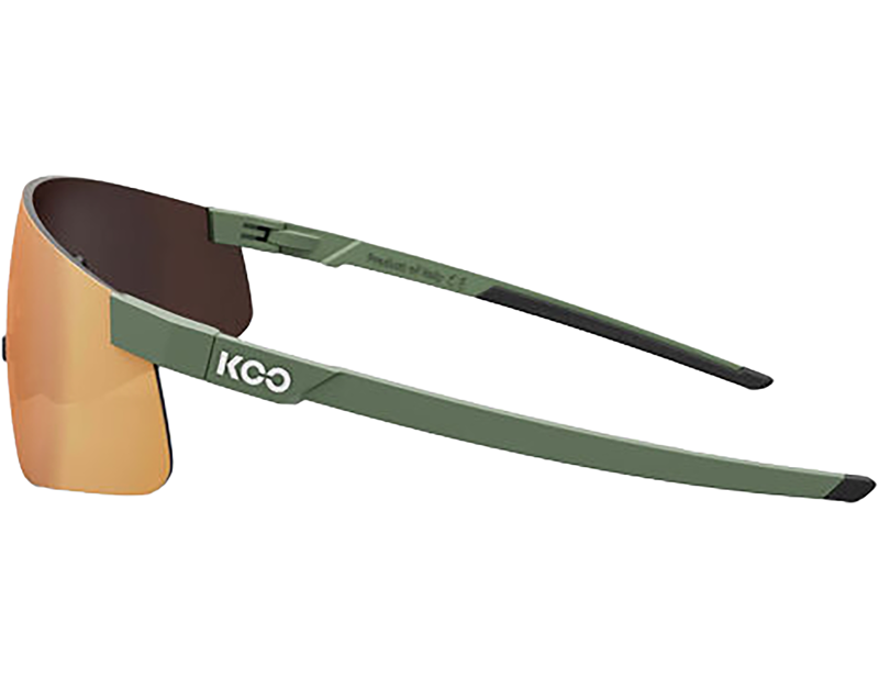 Koo Nova Sunglasses in Olive Green Matt/Orange Mirror-2