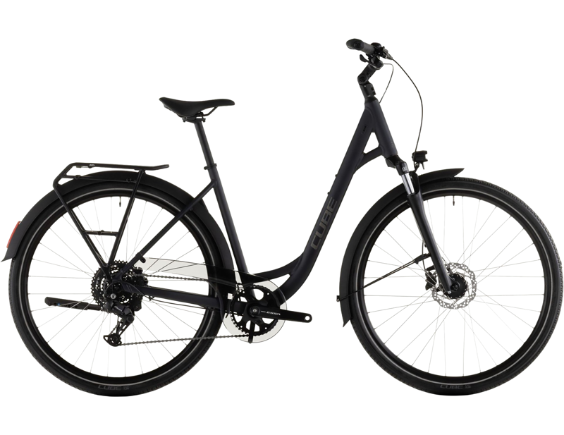 Cube Touring One Easy Entry Hybrid Bike 2026 in Night/Chrome