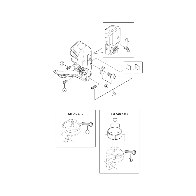 Balfes Bikes Shimano FD-6600 front derailleur clamp bolt - M5 x 13.5 mm and washer | Free postage over £30, £10 off first order, price match & 0% finance.