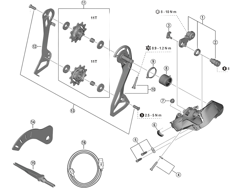Balfes Bikes Shimano RD-7800 rear derailleur pulley bolts - pair | Free postage over £30, £10 off first order, price match & 0% finance.