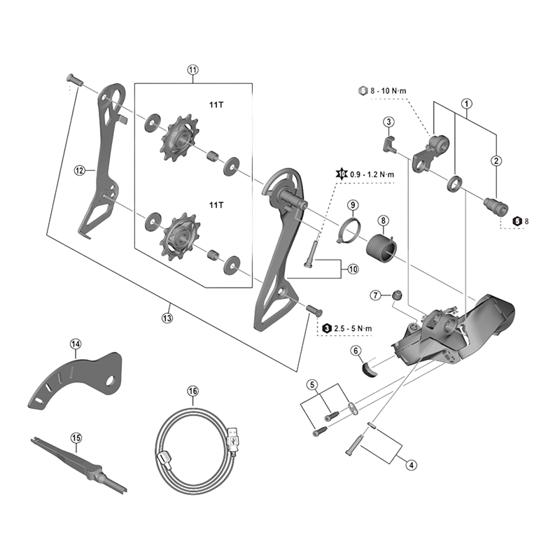 Balfes Bikes Shimano RD-7800 rear derailleur pulley bolts - pair | Free postage over £30, £10 off first order, price match & 0% finance.