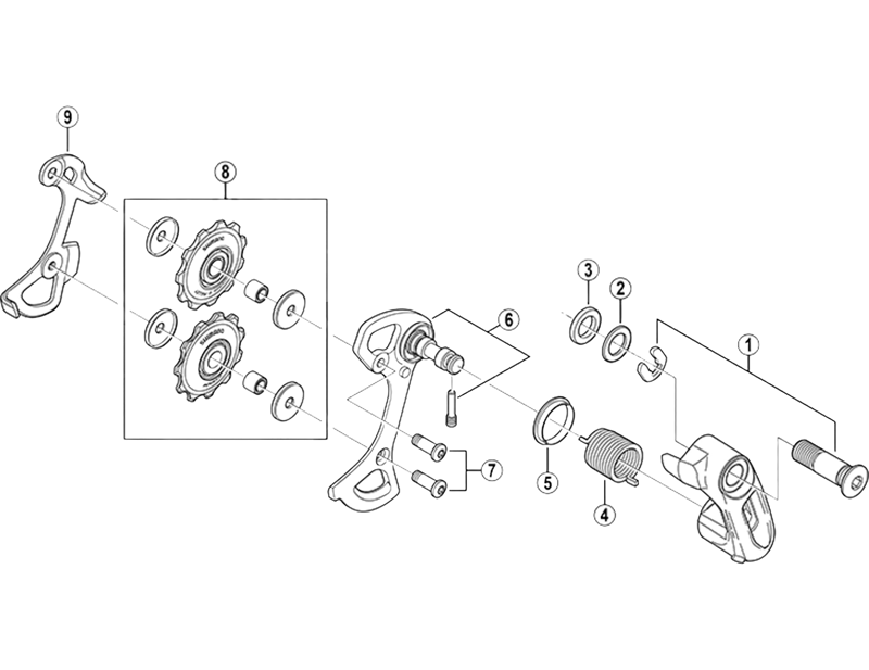 Balfes Bikes Shimano RD-M530 rear derailleur pulley bolts - pair | Free postage over £30, £10 off first order, price match & 0% finance.