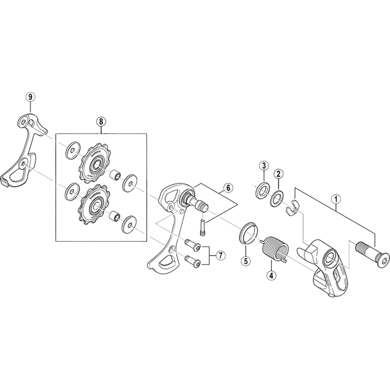 Balfes Bikes Shimano RD-M530 rear derailleur pulley bolts - pair | Free postage over £30, £10 off first order, price match & 0% finance.