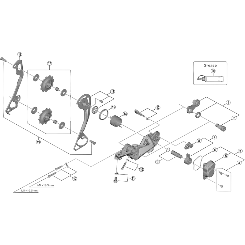 Balfes Bikes Shimano RD-M772 rear derailleur cable fixing bolt and plate | Free postage over £30, £10 off first order, price match & 0% finance.