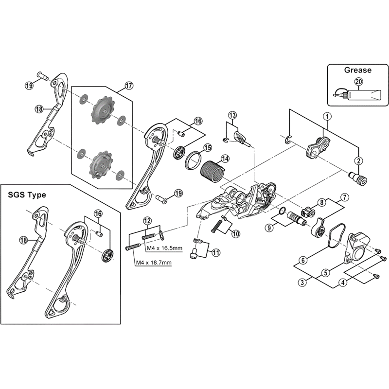 Balfes Bikes Shimano RD-M780 rear derailleur inner plate GS-type | Free postage over £30, £10 off first order, price match & 0% finance.