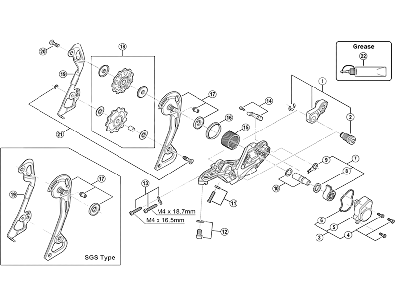 Balfes Bikes Shimano RD-M980 rear derailleur inner plate SGS-type | Free postage over £30, £10 off first order, price match & 0% finance.