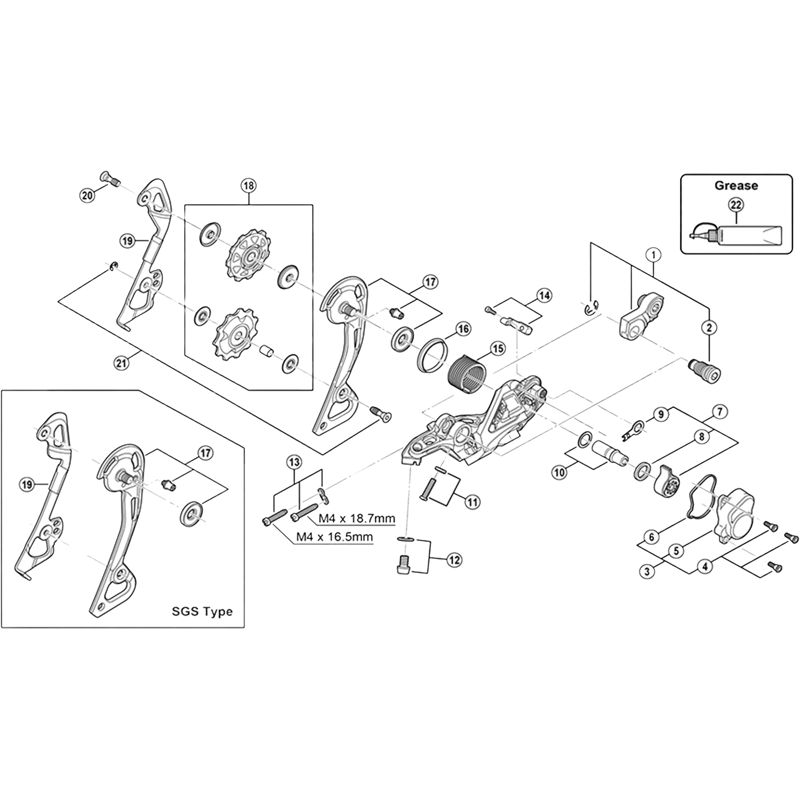 Balfes Bikes Shimano RD-M980 rear derailleur inner plate SGS-type | Free postage over £30, £10 off first order, price match & 0% finance.