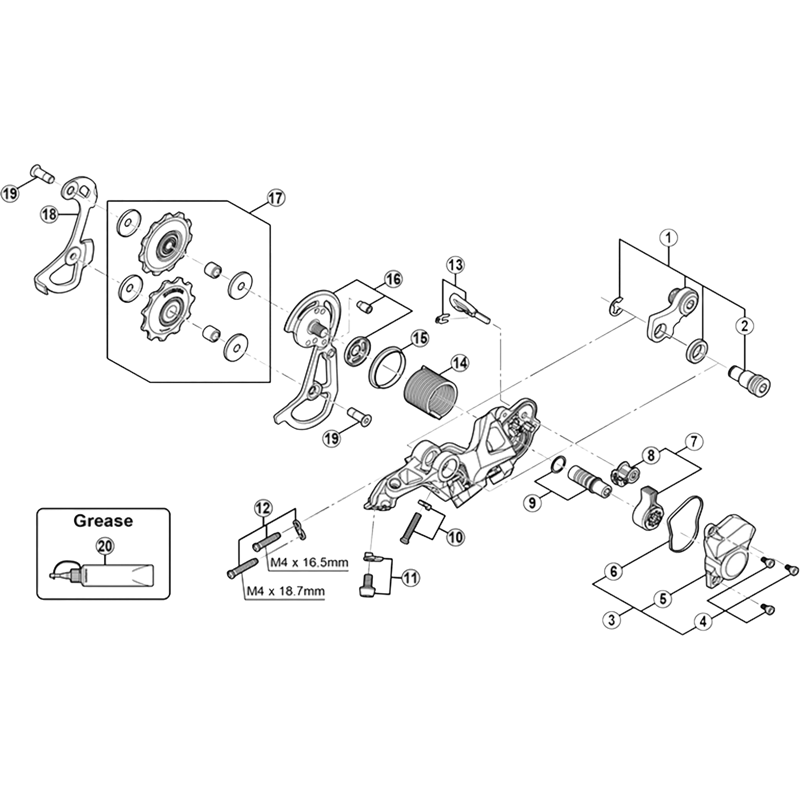 Balfes Bikes Shimano RD-M640 rear derailleur bracket axle unit for downhill mode | Free postage over £30, £10 off first order, price match & 0% finance.