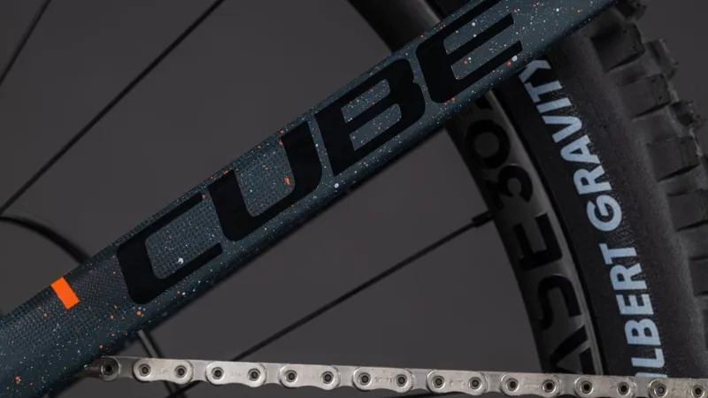 Cube Stereo Hybrid one77 HPC SLT 800 Full Suspension Electric Mountain Bike 2026 in Galaxy/Orange-5