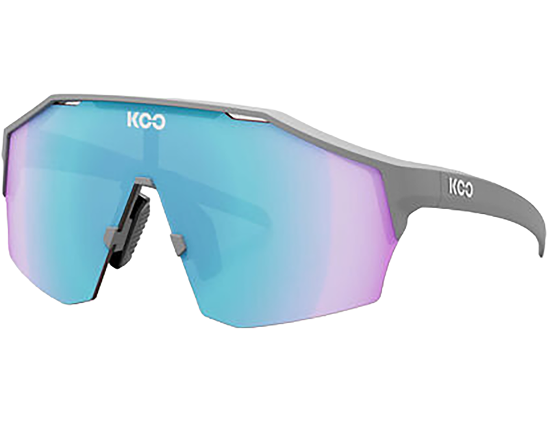Koo Alibi Sunglasses in Grey Matt/Turquoise Mirror