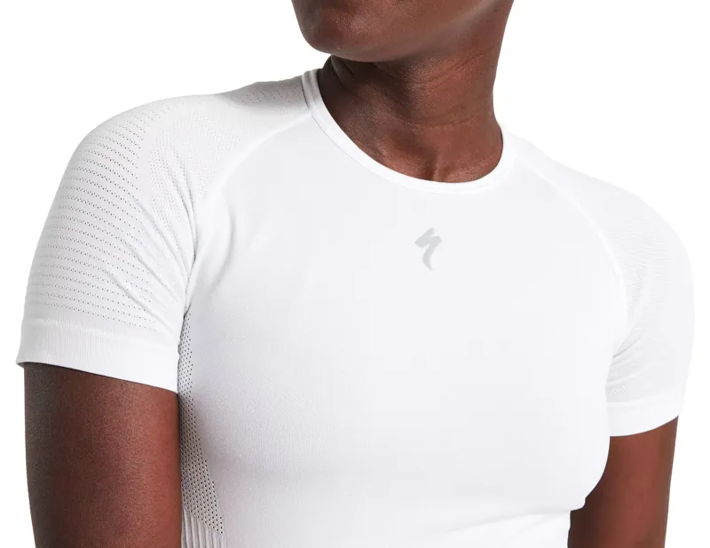 Specialized Women's Seamless Light Short Sleeve Base Layer in White-3