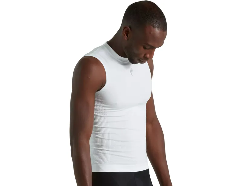 Balfes Bikes Specialized Seamless Light Sleeveless Base Layer in White | Free postage over £30, £10 off first order, price match & 0% finance.