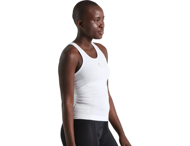 Specialized Women's Seamless Light Sleeveless Base Layer in White-3