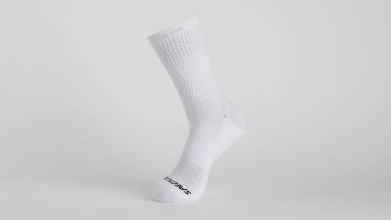 Specialized Cotton Tall Socks in White-1