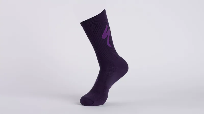 Specialized Techno MTB Tall Logo Socks in Dusk/Purple Orchid-1