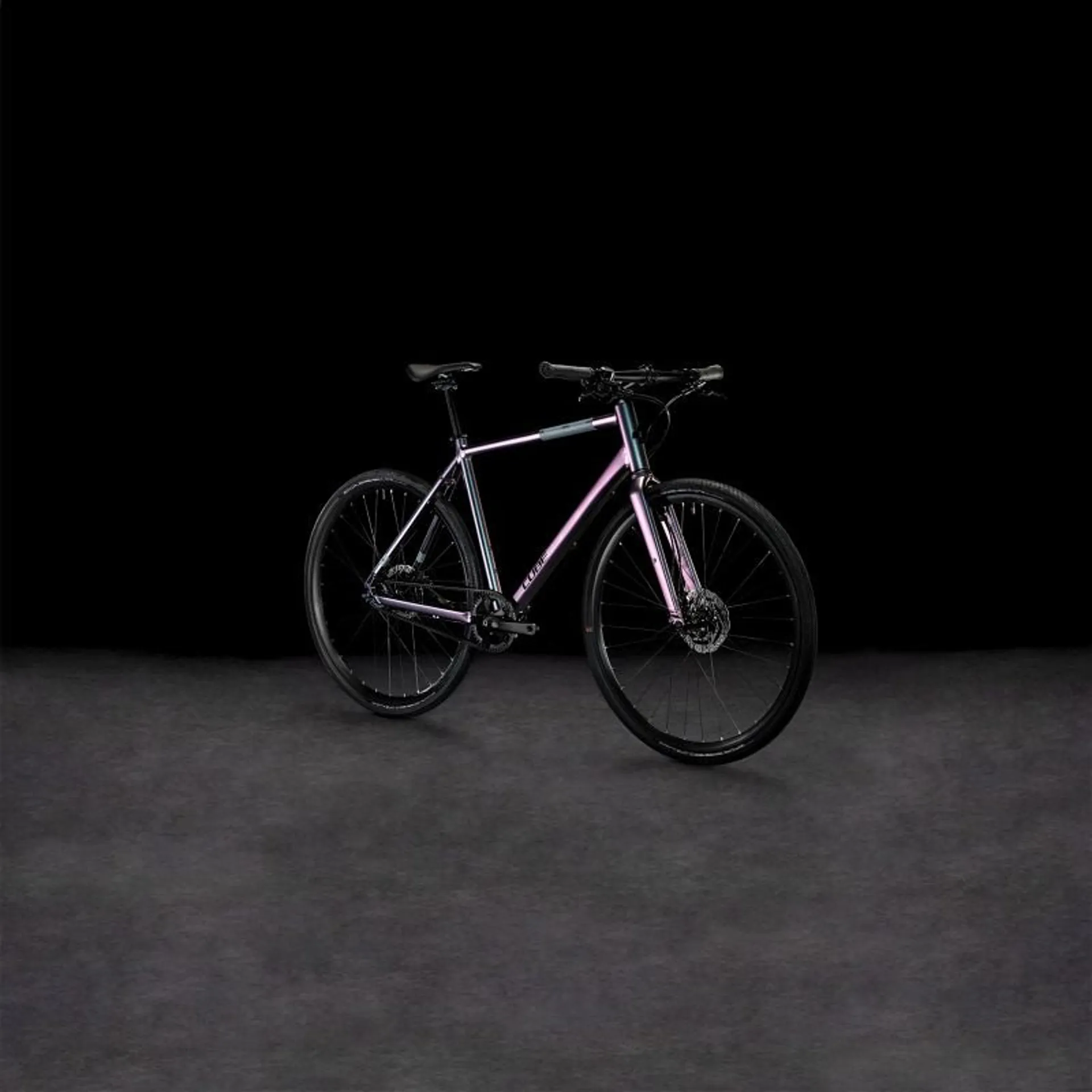 Cube Hyde Race Hybrid Bike 2024 in Galactic Black