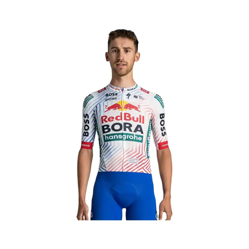 Balfes Bikes Specialized Red Bull BORA Hansgrohe Tour Short Sleeve Jersey in Blue | Free postage over £30, £10 off first order, price match & 0% finance.