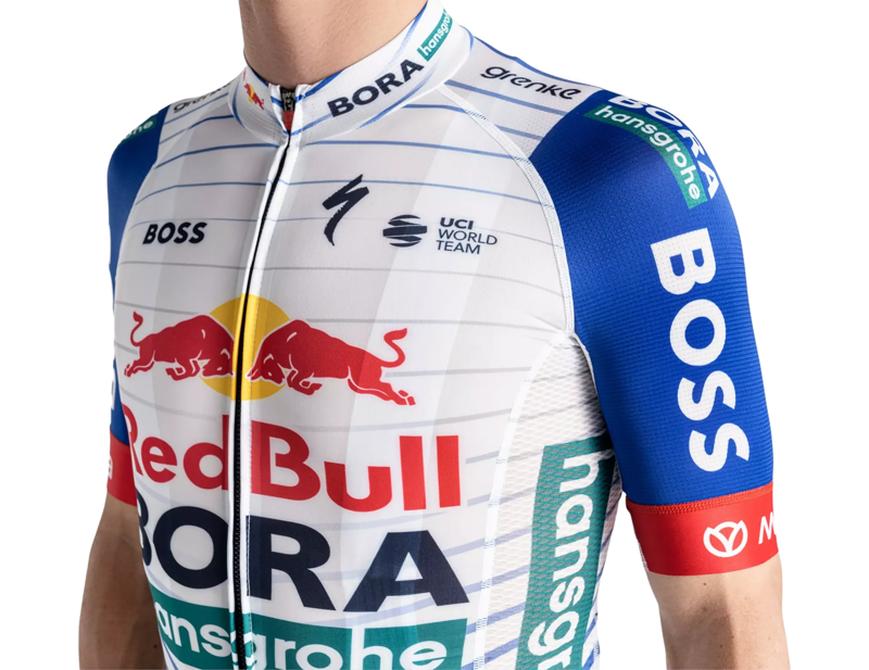 Specialized Red Bull - BORA - hansgrohe Short Sleeve Replica Jersey in White/Red Bull Blue-2