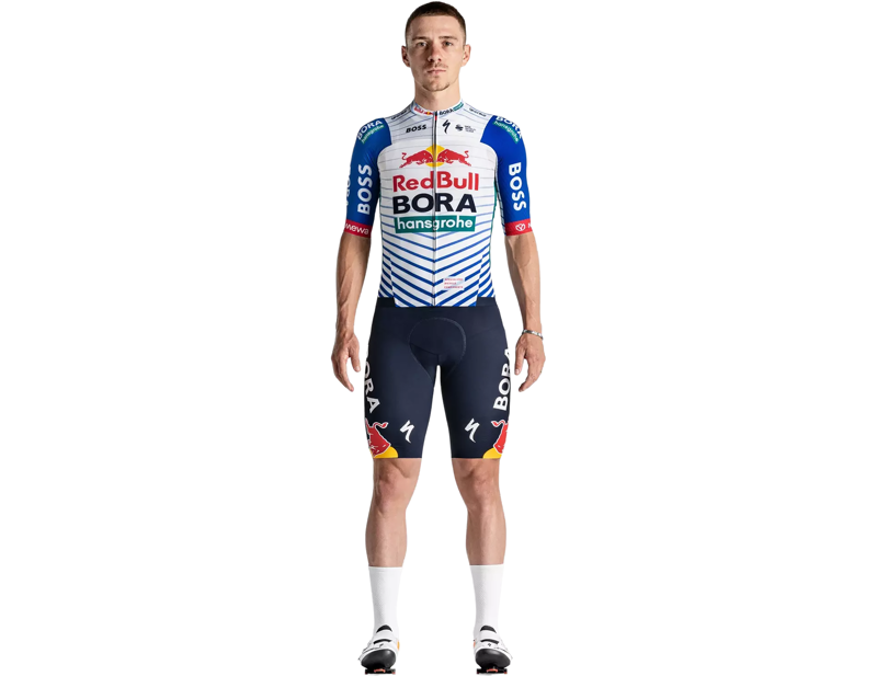 Specialized Red Bull - BORA - hansgrohe Short Sleeve Race Jersey in White/Red Bull Blue