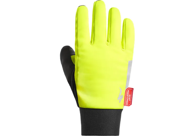 Specialized Element 1.0 Windproof Full Finger Gloves in Yellow